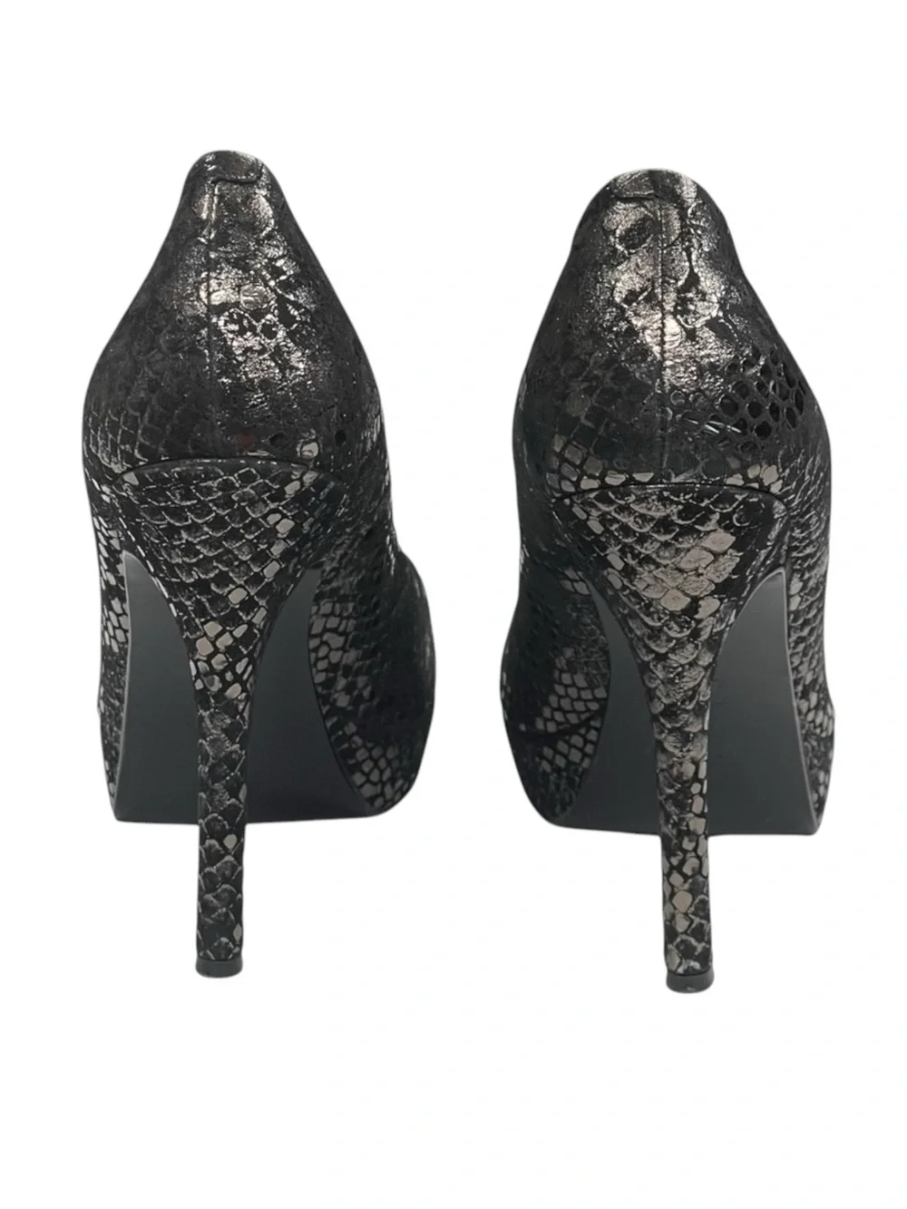 Joan & David ☀︎︎ Metallic Animal Print Platform Pumps Heels ☀︎︎ Black ☀︎︎ 8.5M